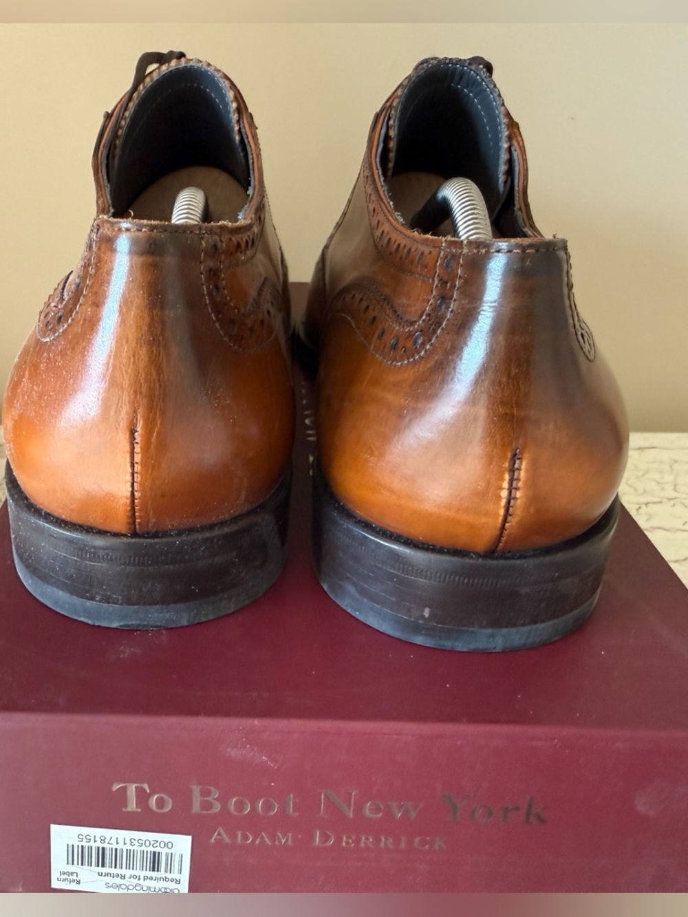 To Boot New York “Duke” Burnished Calf Wingtip Shoes – Men’s 11.5M - Picture 4 of 11